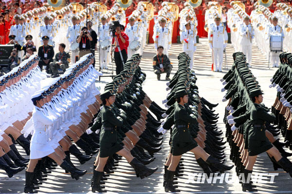 大阅兵中的民兵方队，荣耀与力量，大阅兵民兵方队，荣耀与力量的展现