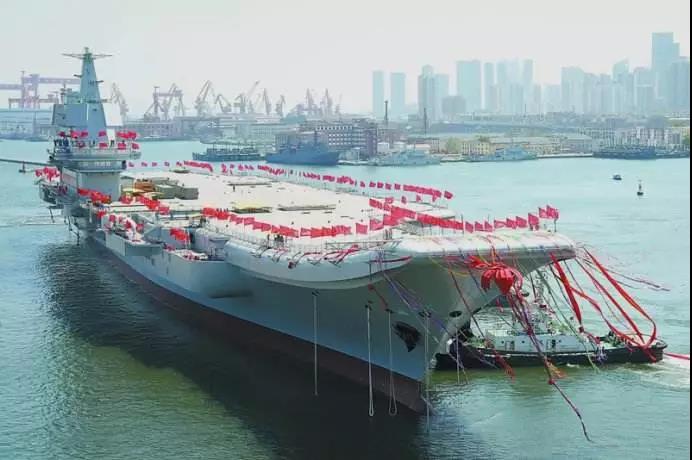 中国海军新里程碑，002号航母下水仪式，中国海军新里程碑，002号航母下水仪式盛大举行