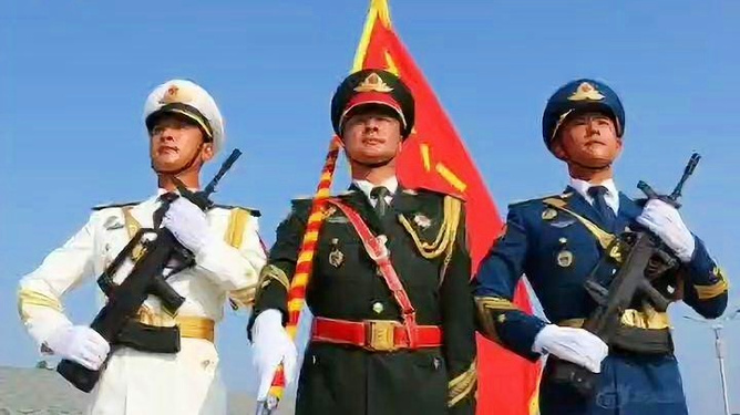 我军威武雄壮之师参加胜利日大阅兵，胜利日大阅兵，我军威武雄壮之师亮相盛典