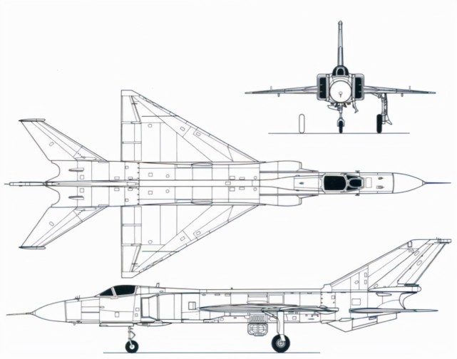 歼八战斗机三视图,深度解析中国空军主力战斗机的风采,深度解析,歼八战斗机三视图,展现中国空军主力战机风采