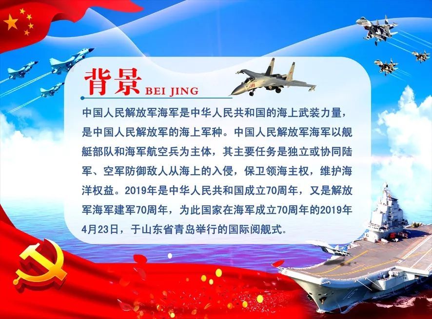 海军70周年板报——光荣历程与未来展望，海军70周年板报，光荣历程回顾与未来展望