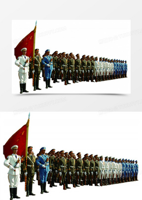 三军仪仗队图片PPT背景，荣耀与责任，三军仪仗队图片PPT背景，荣耀、责任与军魂